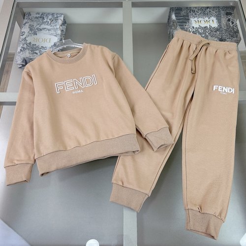 Fendi High-end Kids Set: Cotton, Toothbrush Embroidery, Comfortable & Stylish