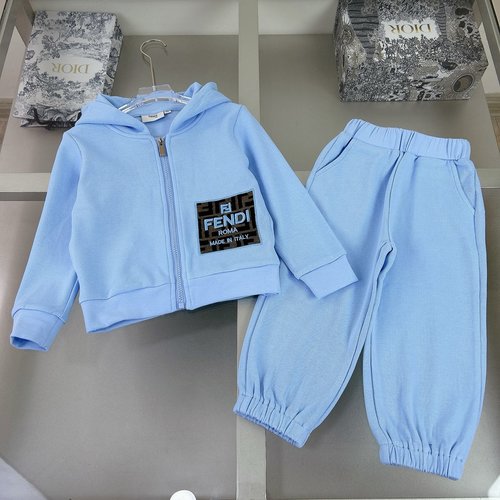 Fendi Kids Modal Cotton Set with Embroidered Logo