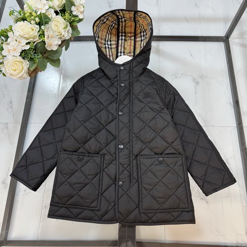 Burberry Kids Quilted Hooded Padded Coat - Water-resistant Relaxed Fit