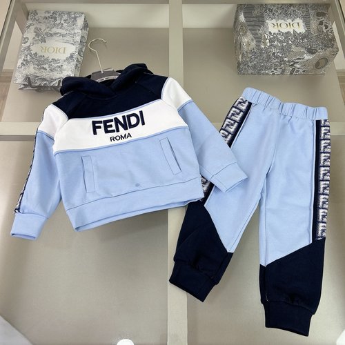 Fendi Kids Premium Cotton Set with Embroidery & Webbing 