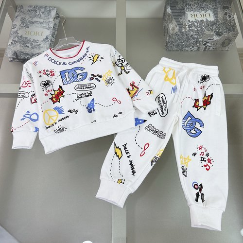 D & G Unisex Kids Cotton Set with Eco-Friendly Print 