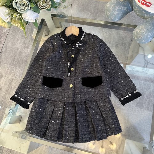 Miu Miu Girls Elegant Dress Set - Structured, Detailed & Comfortable