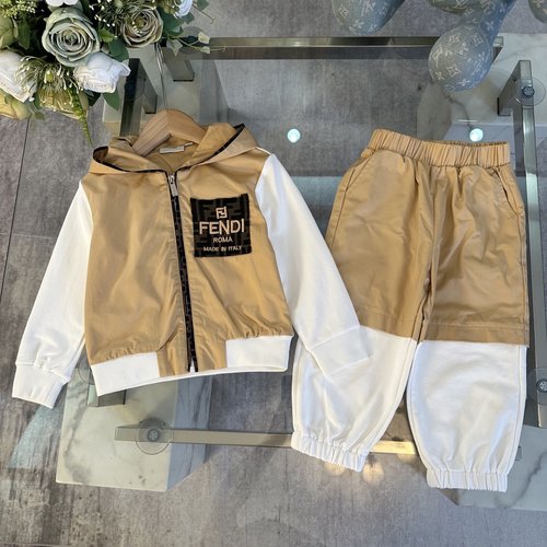 Fendi Kids Premium Tracksuit Hoodie & Elastic Waist Pants