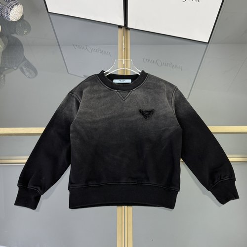 Prada Kids Premium Hoodie, Cotton Terry, Embroidered Logo
