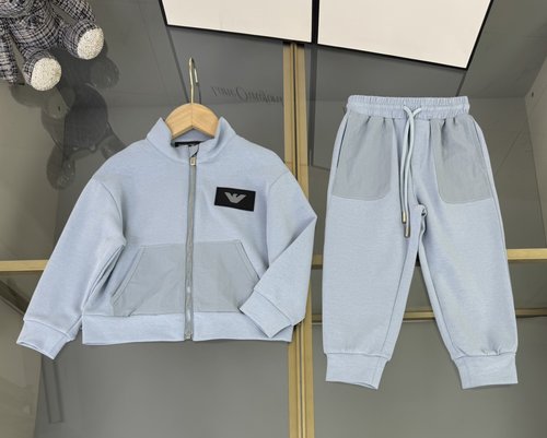 Armani Kids Premium Cotton Set with Letter Embroidery 