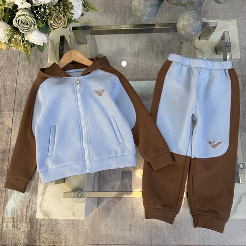 Armani Kids Premium Modal Cotton Top with Embroidered Logo & Contrast Design