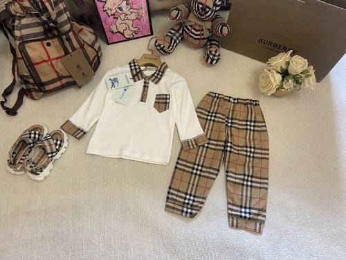 Burberry Unisex Toddler A-Cotton Polo & Pants Set