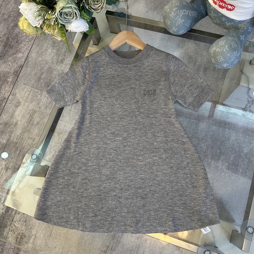 Dior High-End Girls Wool Double-Sided Dress