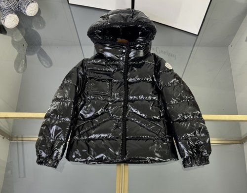 Moncler Kids Shiny Water-Repellent 90 White Duck Down Jacket