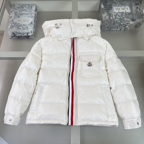 Moncler Premium Kids’ 90 hite Goose Down Jacket Double Zippers Water-Repellent 