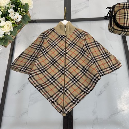 Burberry Girls Luxury Cape Coat, Well-Finished & Flattering 