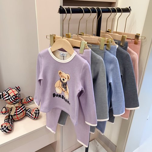 Burberry Unisex Kids Thermal Underwear, Cozy Cotton Blend, Assorted Colors 