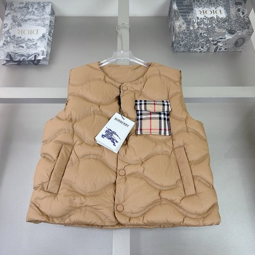 Burberry Kids Down Vest - Back Ruffles, Stylish Alone or Layered