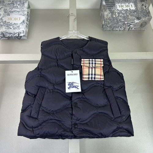 Burberry Stylish & Practical Kids Down Vest Ruffled Back