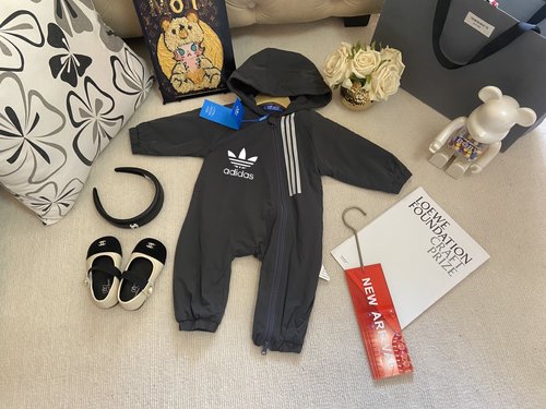 Adidas Unisex Premium Kids Fleece-Lined Windproof Romper