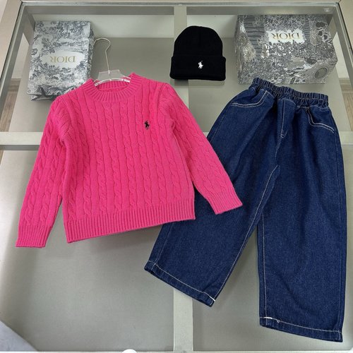 Polo Ralph Lauren Kids Unisex High-End Set Wool Cashmere Comfortable Stylish