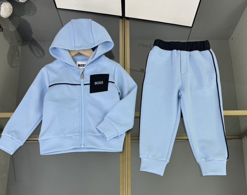 Boss Kids Premium Cotton Set with Embroidery & Contrast Pockets