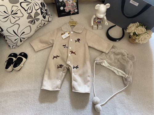 Thom Bn Premium Unisex Baby Fleece & Fur Onesie Set 