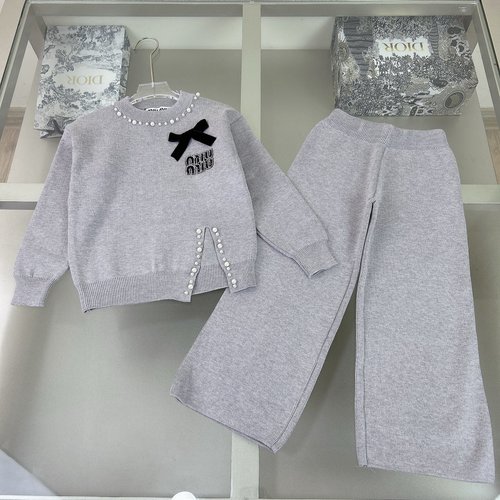 Miu Miu Girls Premium Clothing Set, Comfortable & Stylish