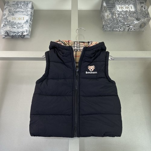 Burberry Unisex Kids High-End Cotton Puffer Vest 