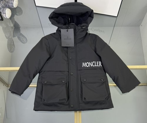 Moncler Waterproof Reflective Utility Hooded Kids Down Jacket