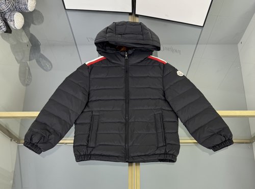 Moncler Kids Lightweight Hooded Down Jacket 90 White Duck Down 