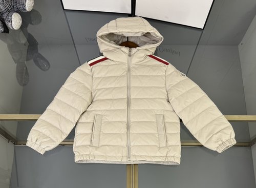 Moncler Unisex Kids 90 White Duck Down Lightweight Hooded Jacket