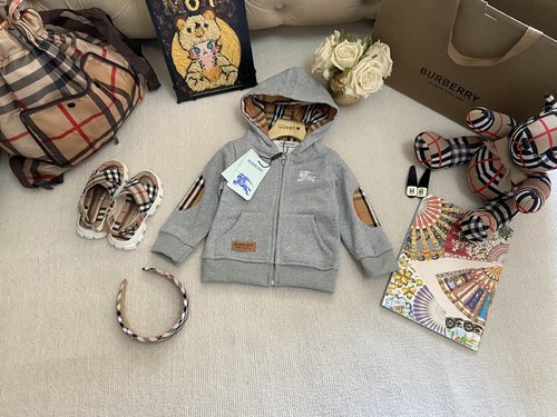 Burberry Toddler Kids Fleece-Lined Cotton Jacket with Horse Embroidery 