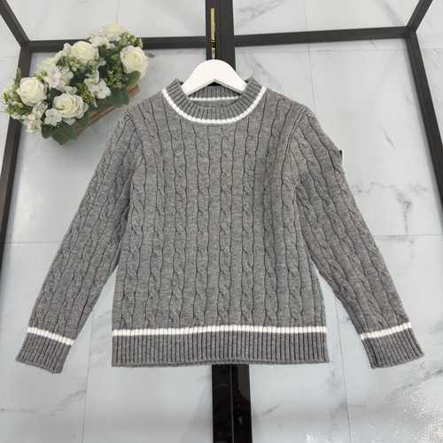 Moncler Kids Cable Knit Sweater Roman Red Cotton-Cashmere Blend