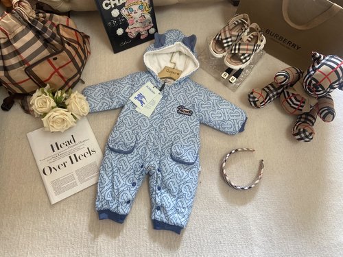 Burberry Unisex Toddler Fleece Thickened Bodysuit - Comfortable & Stylish