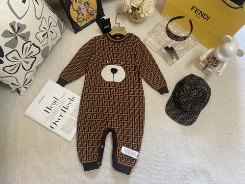 Fendi Premium Cotton Unisex Infant Kids Romper 