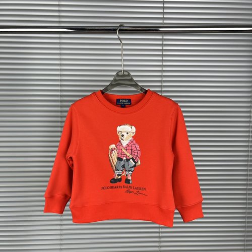 Polo Ralph Lauren Kids Unisex Cotton Fleece Hoodie with Bear Design