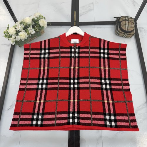 Burberry Girls Knit Cape Coat for Christmas Festivals