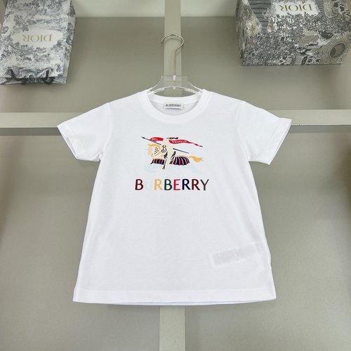 Burberry Kids Premium T-Shirt Colorful Knight Logo Comfortable Stylish