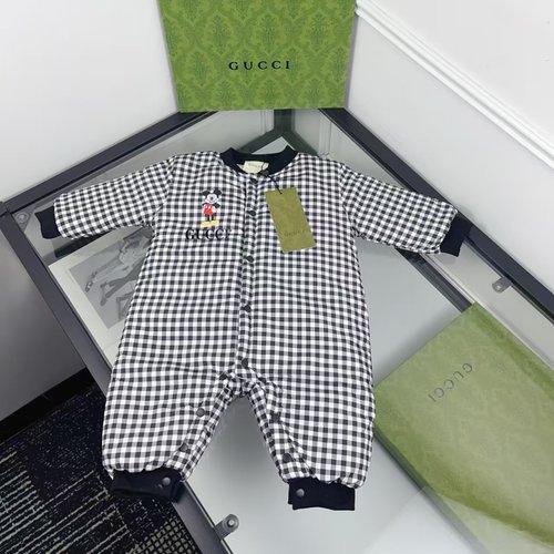 Gucci Cute Mickey Thickened Fleece Lined Cotton Kids Onesie
