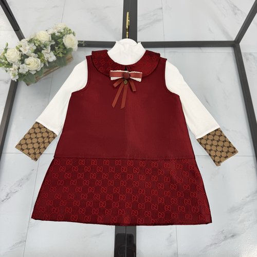 Gucci Premium Girls Skirt Set with Special Fabric 