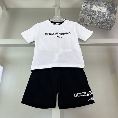 D & G Unisex Kids Set: Foam Print, Pure Cotton, Comfortable & Stylish