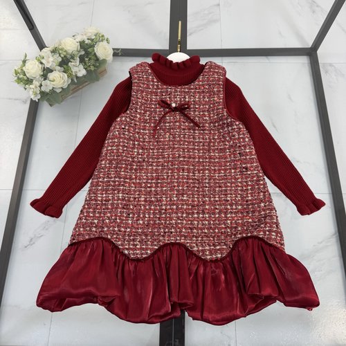 Chanel Girls 2-piece Outfit: Top + Belted Dress 