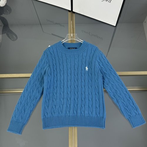 Polo Ralph Lauren Boys & Girls Cable Knit Sweater with Horse Embroidery 