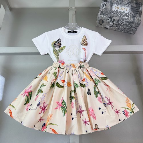 Roberto Cavalli Girls Premium Cotton Skirt Set - Comfortable & Stylish