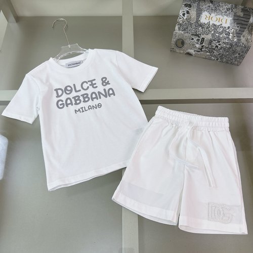 D & G Unisex Kids Cotton Set with Classic Pattern
