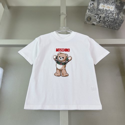 Moschino Kids Premium T-Shirt with Imported Towel Embroidery