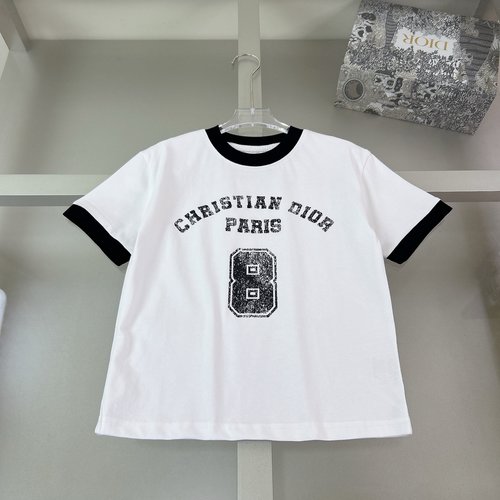 Dior Kids 3D Letter Print Cotton T-Shirt (Unisex)