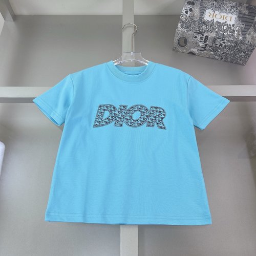 Dior Kids Premium Cotton T-Shirt with Embroidery & Print