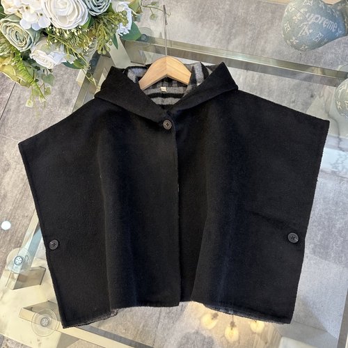 Burberry Girls Double-sided Check Cashmere Cape