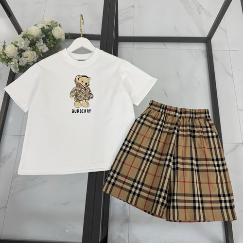 Burberry Unisex Kids High-End Cotton Outfit Set 