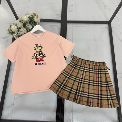 Burberry Girls Premium Cotton Skirt Set - Comfortable & Stylish 