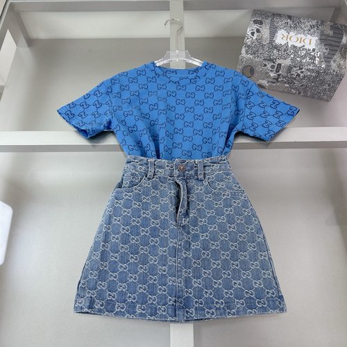 Gucci Girls Premium Cotton Skirt Set 
