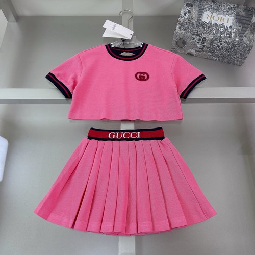 Gucci Girls Premium Cotton Skirt Set - Comfy & Stylish