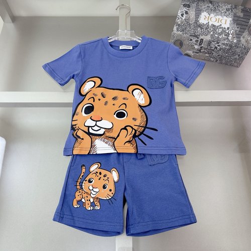 D & G Unisex Kids Premium Cotton Set with Classic Patterns